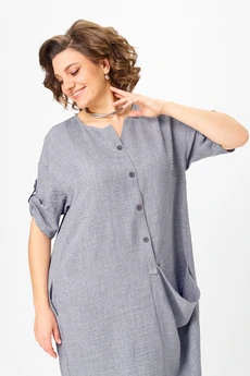 Платье 2094-4 серый кварц Michel Chic