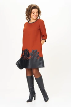 Платье 2140-1 терракот Michel Chic