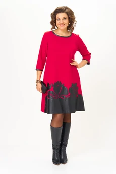 Платье 2140-1 красный Michel Chic