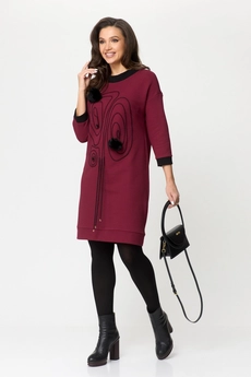 Платье 2153 бордовый Michel Chic