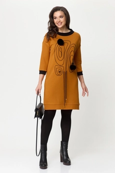 Платье 2153 горчица Michel Chic