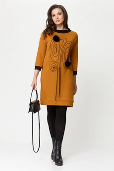 Платье 2153 горчица Michel Chic