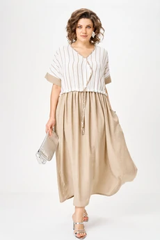 Платье 2181 бежевый Michel Chic