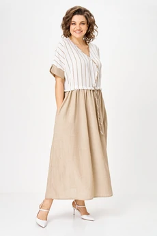 Платье 2181 бежевый Michel Chic