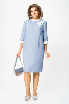 Платье 2185 голубой Michel Chic