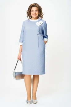 Платье 2185 голубой Michel Chic
