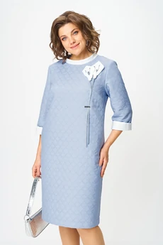 Платье 2185 голубой Michel Chic