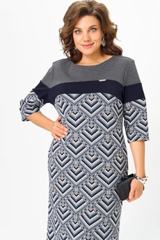 Платье 2188 серый Michel Chic