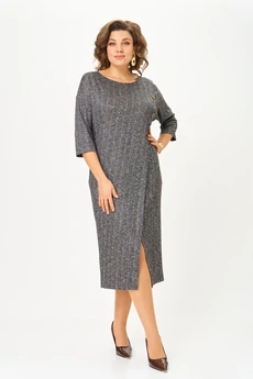 Платье 2190 серая елочка Michel Chic