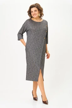 Платье 2190 серая елочка Michel Chic