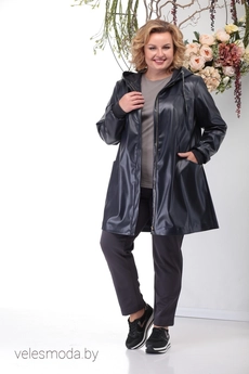 Плащ 352 синий Michel Chic