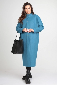 Пальто 358 бирюзовый Michel Chic