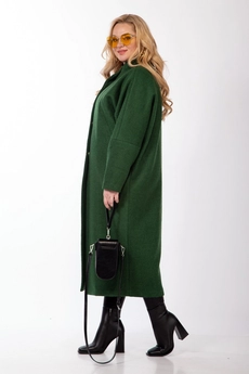 Пальто 358 зеленый Michel Chic