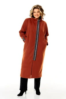 Пальто 361-1 терракотовый Michel Chic