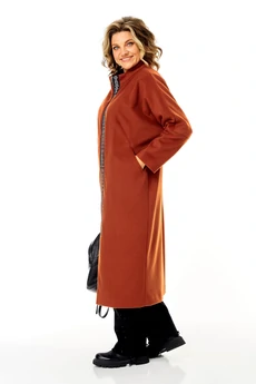 Пальто 361-1 терракотовый Michel Chic