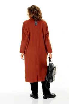 Пальто 361-1 терракотовый Michel Chic