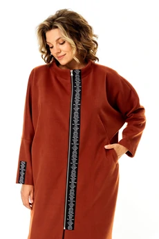 Пальто 361-1 терракотовый Michel Chic