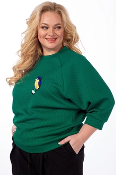 Туника 774 зеленый Michel Chic