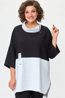 Туника 775 черный+белый Michel Chic