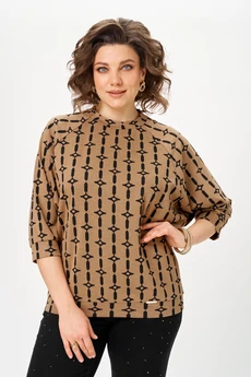 Джемпер 782-1 карамельный арабеск Michel Chic