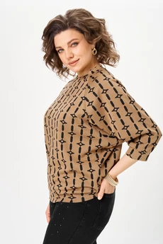 Джемпер 782-1 карамельный арабеск Michel Chic