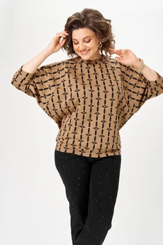 Джемпер 782-1 карамельный арабеск Michel Chic