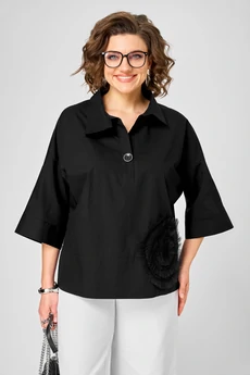 Блузка 786 черный Michel Chic