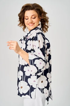 Блузка 786-1 цветы Michel Chic