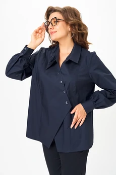 Блузка 789 дымчато-синий Michel Chic