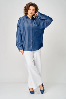 Блузка 797 легкий деним Michel Chic