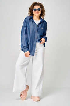 Блузка 797 легкий деним Michel Chic