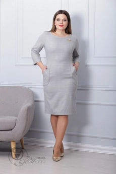 Платье 920 серый Michel Chic