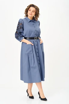 Платье 996-2 голубой Rishelie