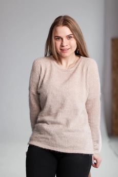 Джемпер 1059 бежевый Mita Fashion