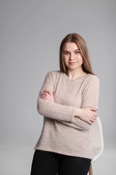 Джемпер 1059 бежевый Mita Fashion