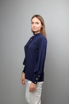 Блузка 1086 синий Mita Fashion