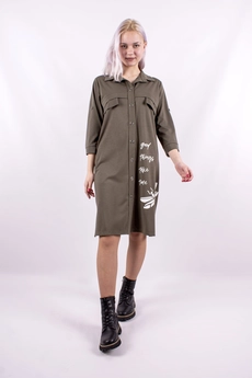 Платье 1092 коричневый Mita Fashion