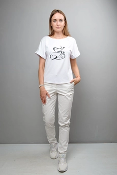 Блузка 1097 белый Mita Fashion