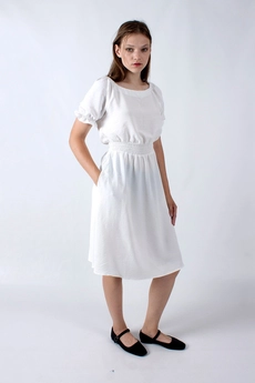 Платье 1145а белый Mita Fashion