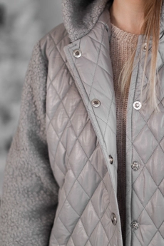 Пальто 1159 серый Mita Fashion