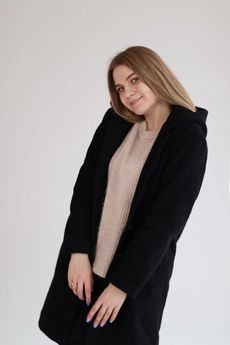 Пальто 1159 черный Mita Fashion