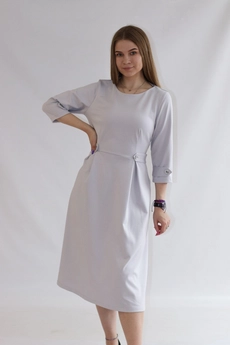 Платье 1161 светло-серый Mita Fashion