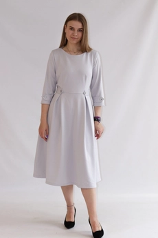 Платье 1161 светло-серый Mita Fashion