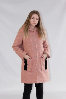 Пальто 1170 розовый Mita Fashion