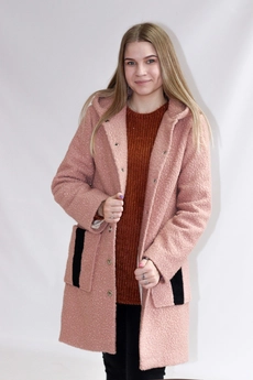 Пальто 1170 розовый Mita Fashion