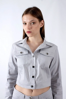 Жакет 1179А серый Mita Fashion
