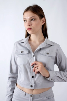 Жакет 1179А серый Mita Fashion