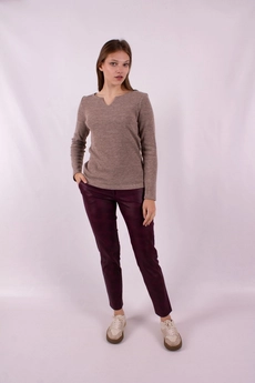 Джемпер 1190 кофейный Mita Fashion