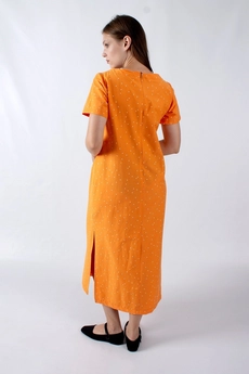 Платье 1217 оранжевый Mita Fashion