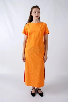 Платье 1217 оранжевый Mita Fashion